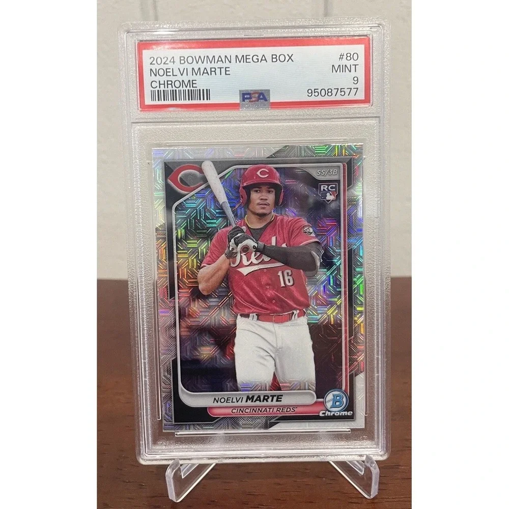 2024 Bowman Mega Box Noelvi Marte RC Mojo Chrome - PSA 9